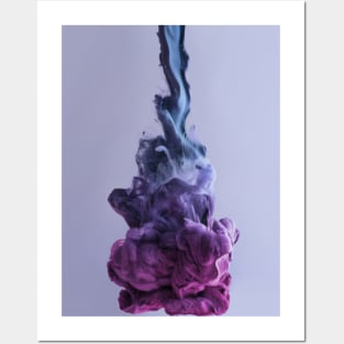 Ink Blob Blue Violett Posters and Art